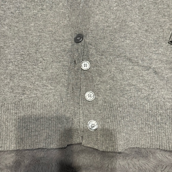 Ivory Ella Gray Cardigan Button Up Sweater - Picture 3 of 4